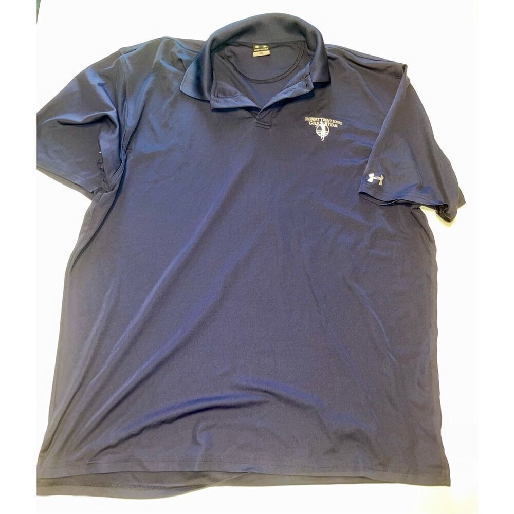 Under Armour‎ RTJ Polo Shirt Mens 2XL XXL Navy Blue Lightweight Golf A22